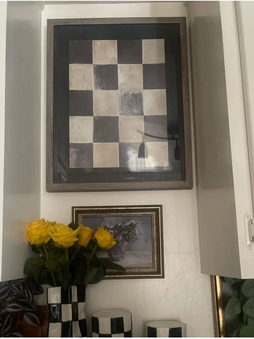 Studio McGee 16” x 20” Checkerboard Framed Wall Art